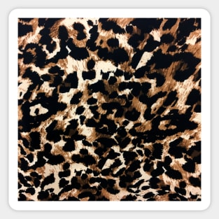 1980s retro girly  African tribal brown leopard print Sticker